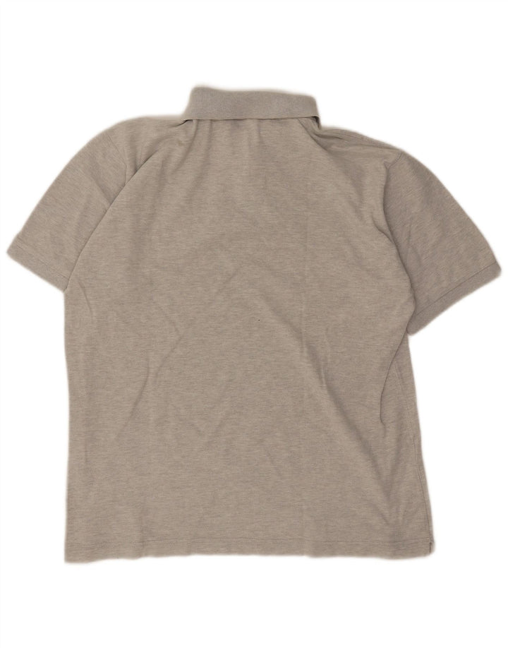 Kappa Herren-Poloshirt, groß, grau gefleckte Baumwolle
