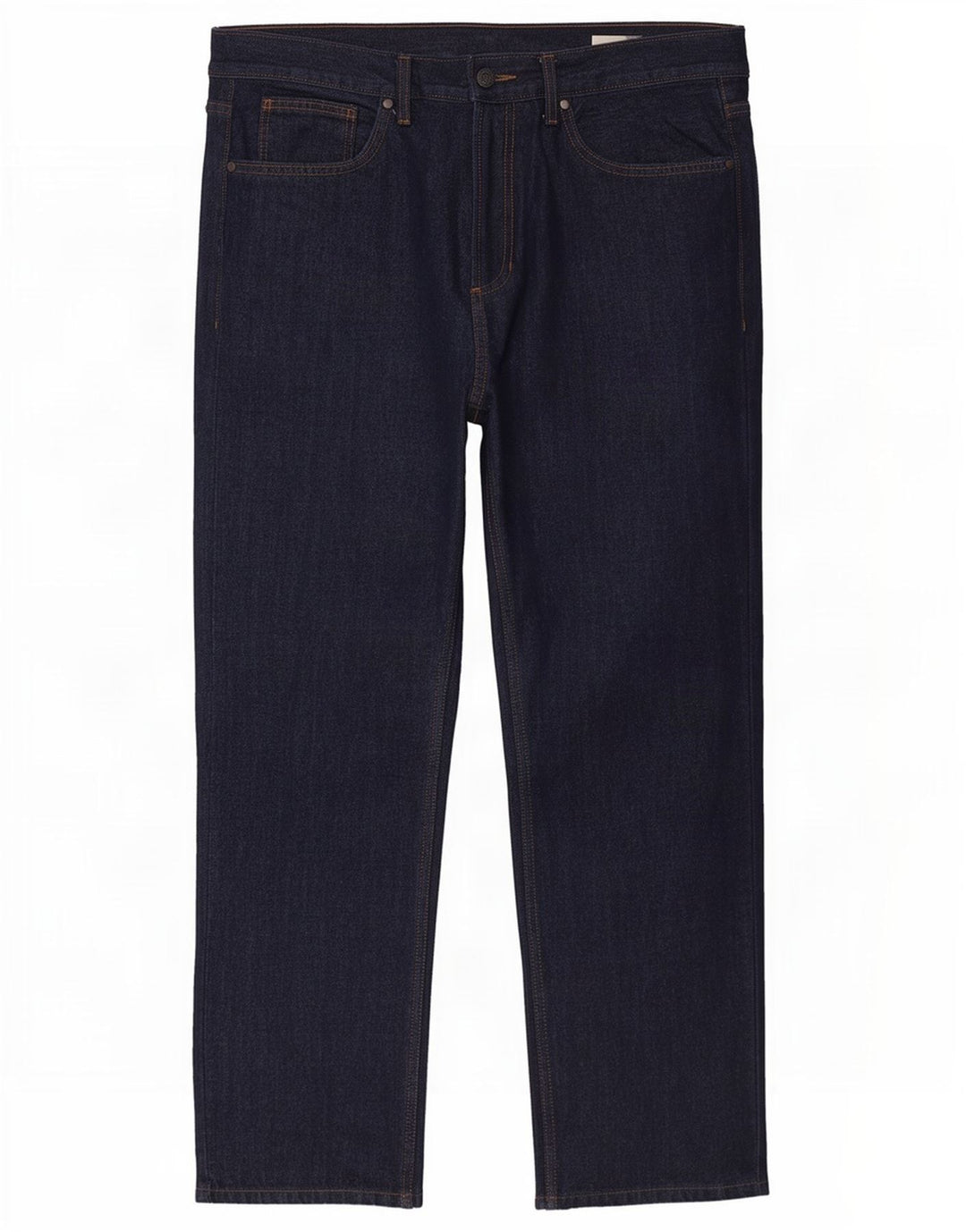 Marks & Spencer Herren Regular Straight Jeans W36 L29 Marineblau Baumwolle
