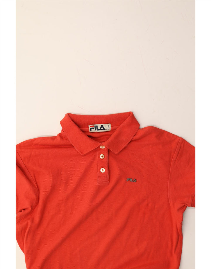 FILA Womens Polo Shirt US 10 Large Red Cotton Vintage Fila and Second-Hand Fila from Messina Hembry 