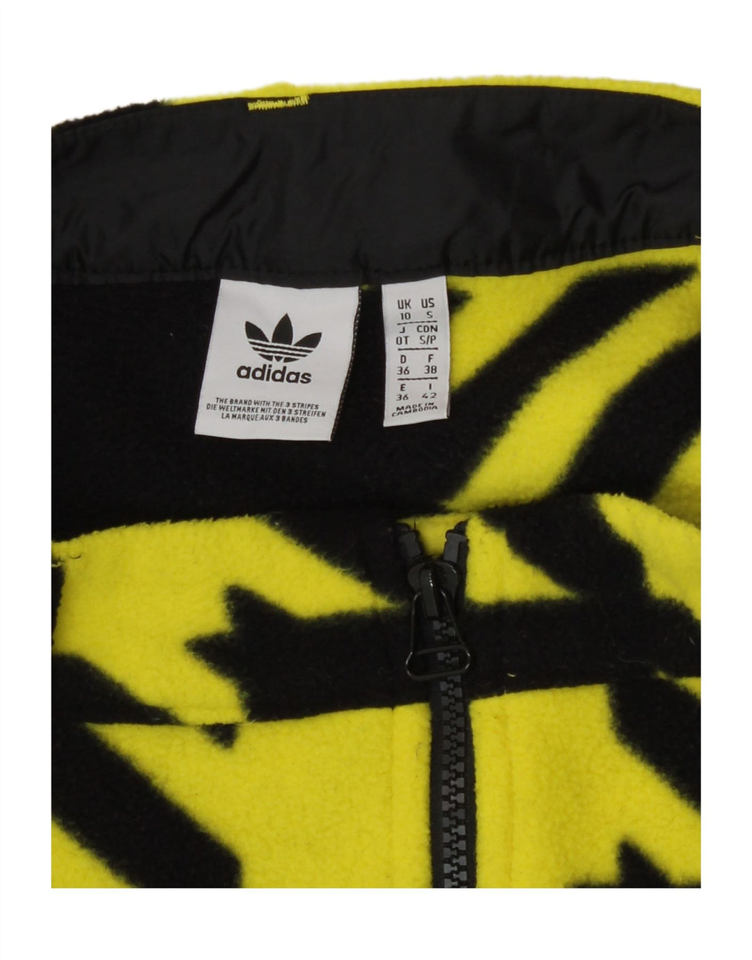 Adidas Damen Minirock UK 10 Small W27 Gelber Hahnentritt
