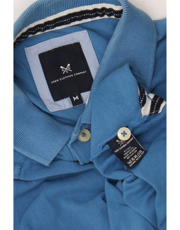 Crew Clothing Herren-Poloshirt aus mittelblauer Baumwolle
