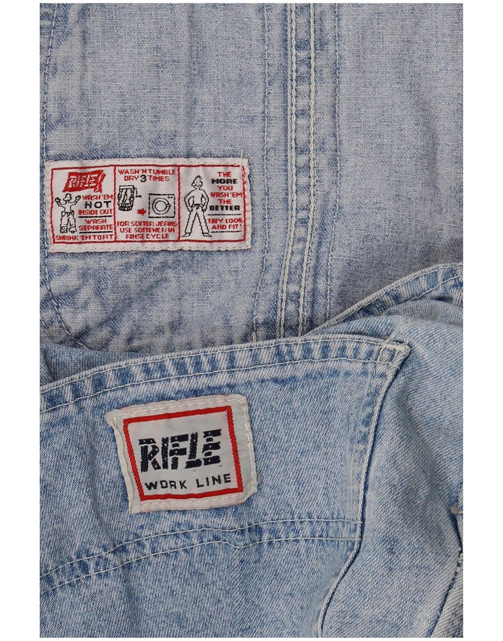 Rifle Damen Latzhose Capri Jeans W32 L19 Blau
