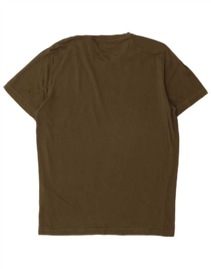 Jack & Jones Herren-T-Shirt mit Grafik, Größe S, Khaki, Baumwolle