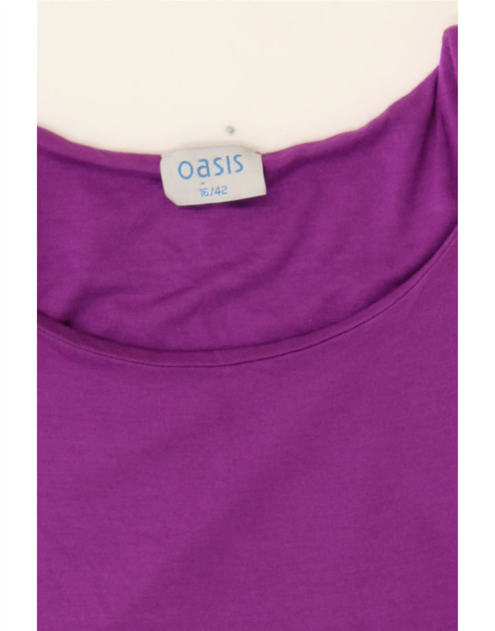 OASIS Womens Sleeveless Basic Dress UK 16 Large Purple Viscose Vintage Oasis and Second-Hand Oasis from Messina Hembry 