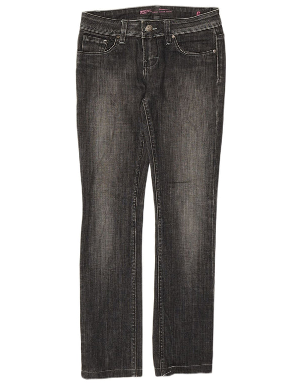 Lee Damen Slim Jeans W26 L27 Graue Baumwolle