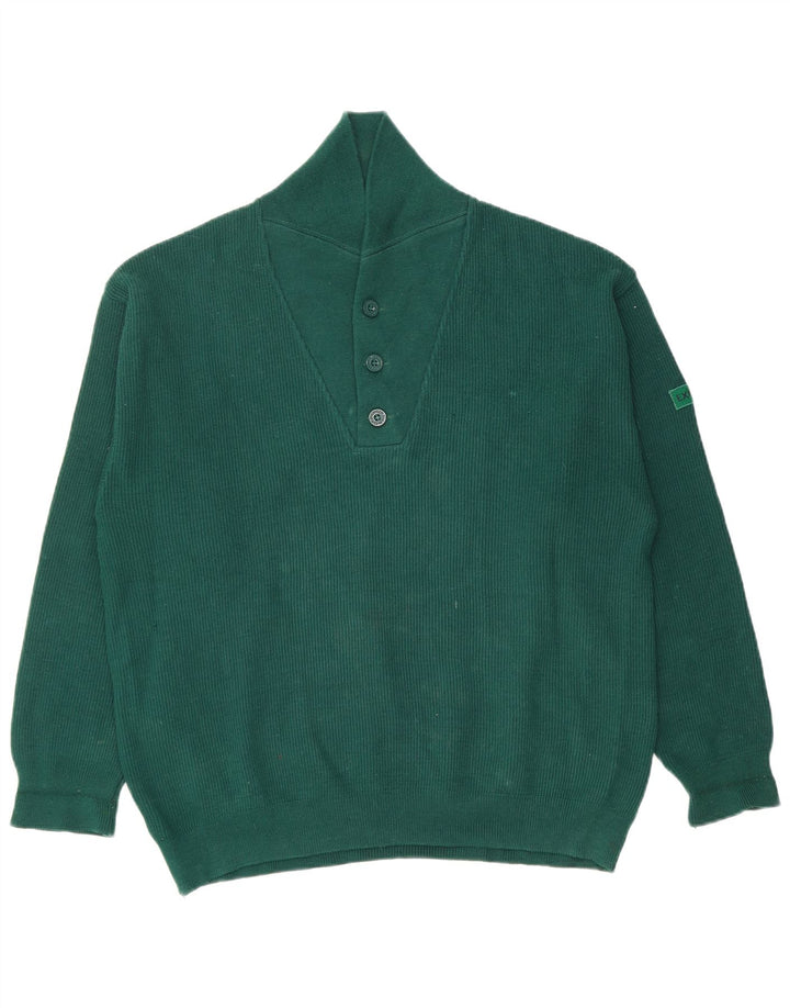Explorer Herren-Pullover mit Schalkragen, XL, grüne Wolle