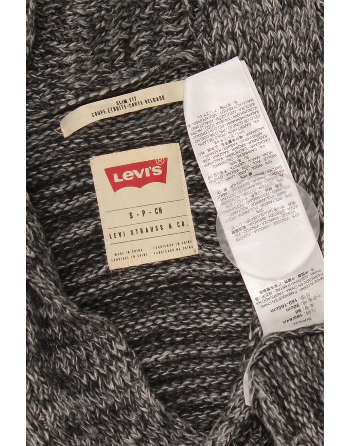 Levi's Herren-Strickjacke mit schmaler Passform, kleine, grau gefleckte Viskose
