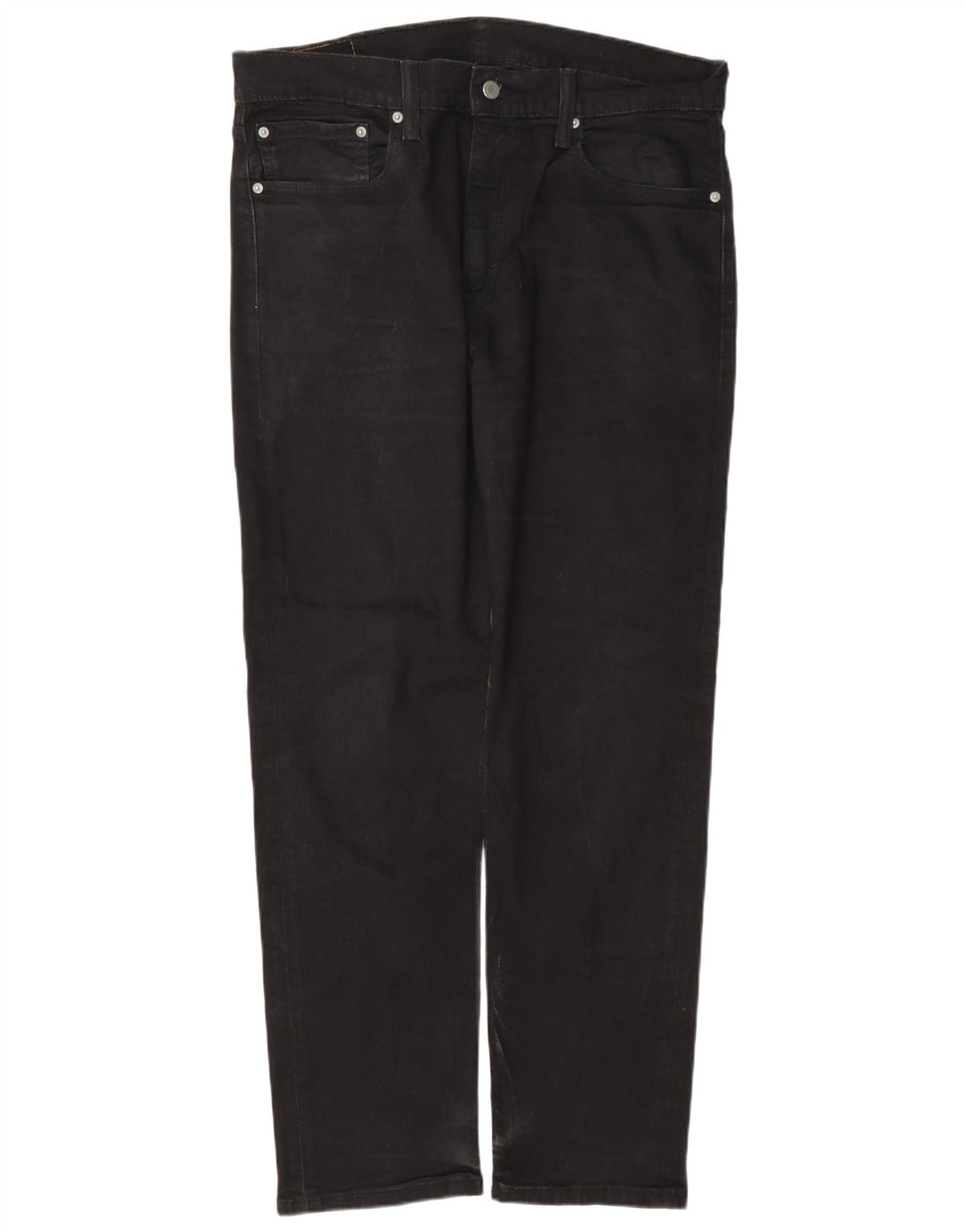 Levi's Herren 502 Tapered Jeans W36 L32 Schwarze Baumwolle