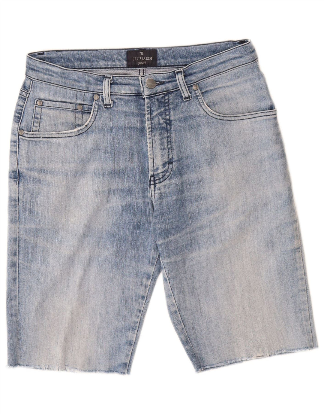 Trussardi Herren Jeansshorts W30 mittelblaue Baumwolle