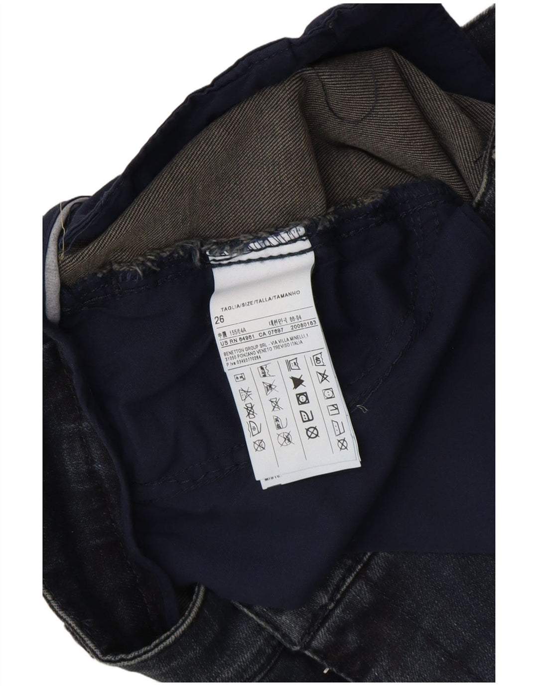 Sisley Damen Jeansrock W26 Small Marineblaue Baumwolle