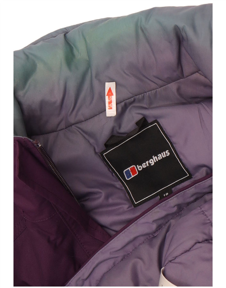 Berghaus Damen-Windbreaker-Jacke mit Kapuze, übergroß, Gr. 10, Lila