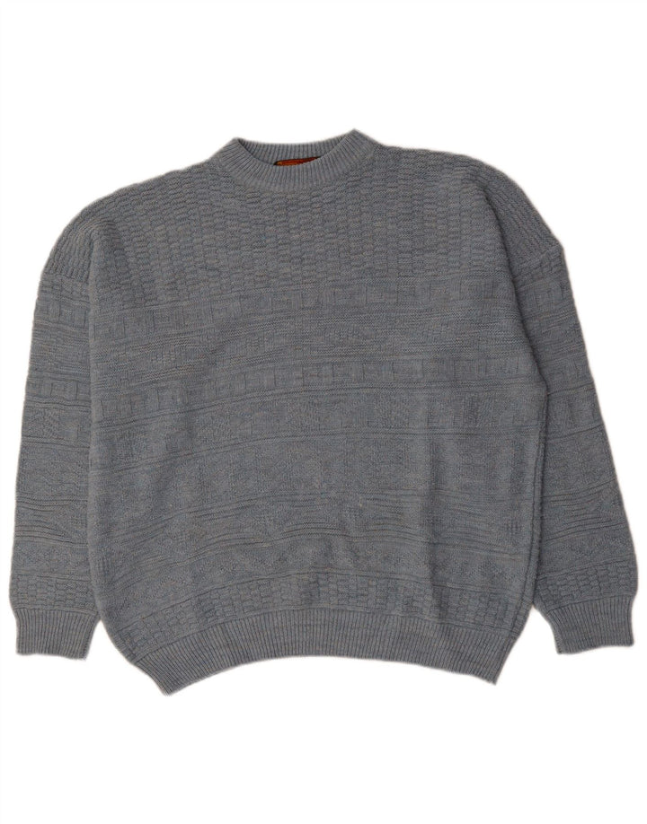 Vintage Herren Rundhalspullover Pullover XL Grau