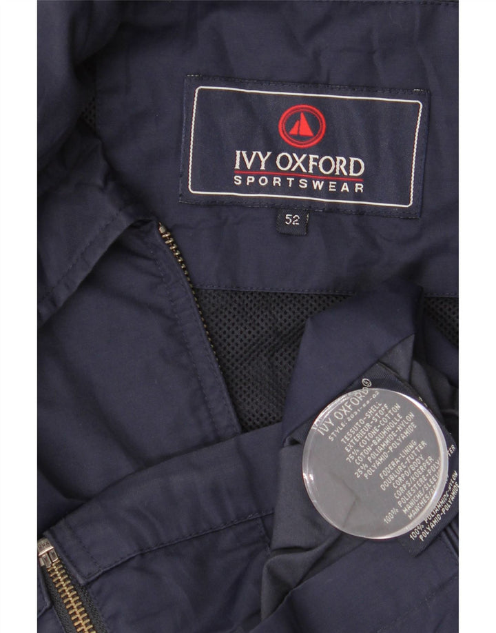 Ivy Oxford Herren Bomberjacke IT 52 XL Marineblau Baumwolle