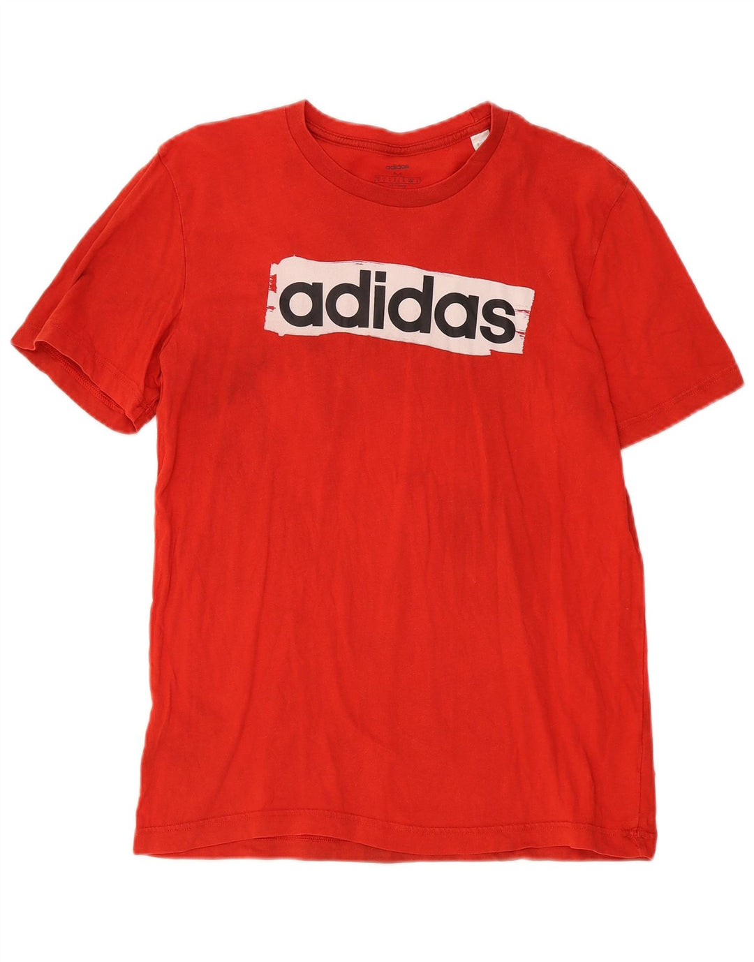 Adidas Herren Grafik-T-Shirt aus mittelroter Baumwolle