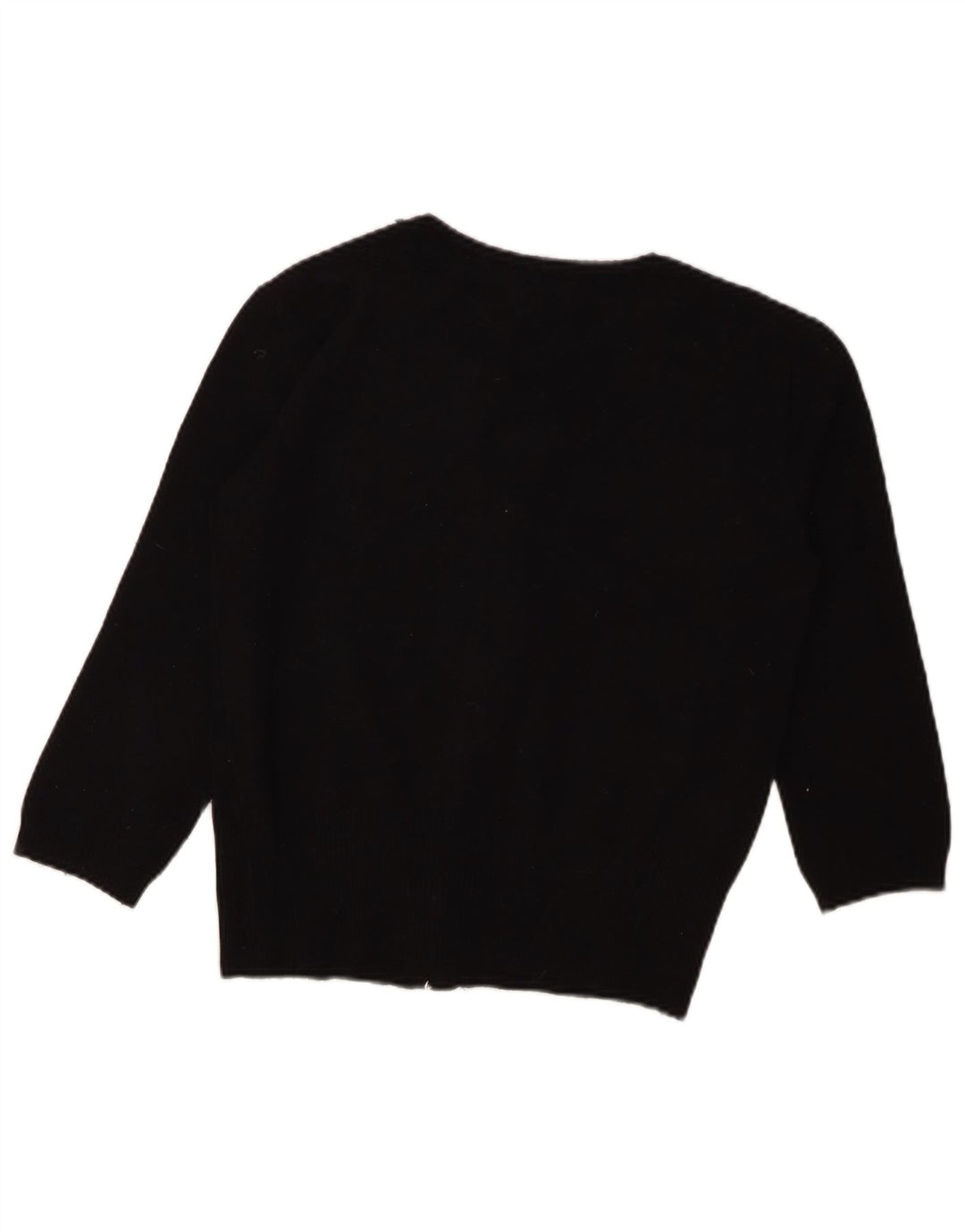 GUESS Damen Crop 3/4-Ärmel-Cardigan-Pullover UK 14 Large Schwarz