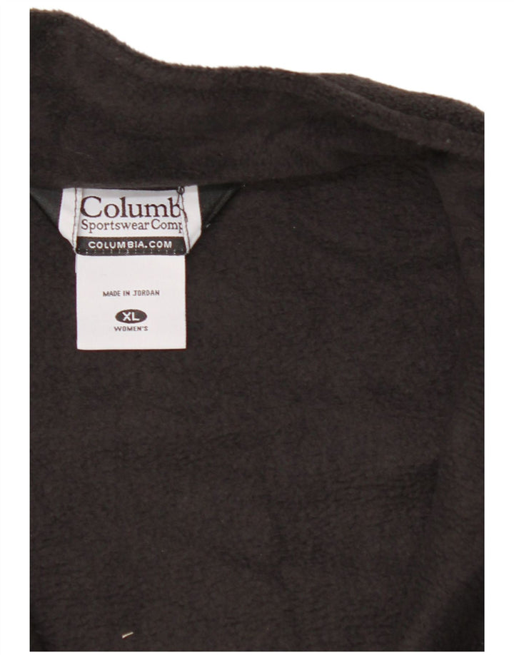 COLUMBIA Womens Oversized Fleece Gilet UK 18 XL Black Polyester