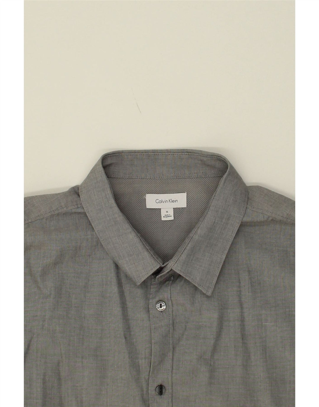 CALVIN KLEIN Mens Shirt XL Grey Cotton Vintage Calvin Klein and Second-Hand Calvin Klein from Messina Hembry 