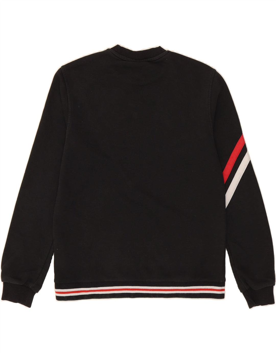 FILA Mens Graphic Sweatshirt Jumper Small Black Cotton Vintage Fila and Second-Hand Fila from Messina Hembry 