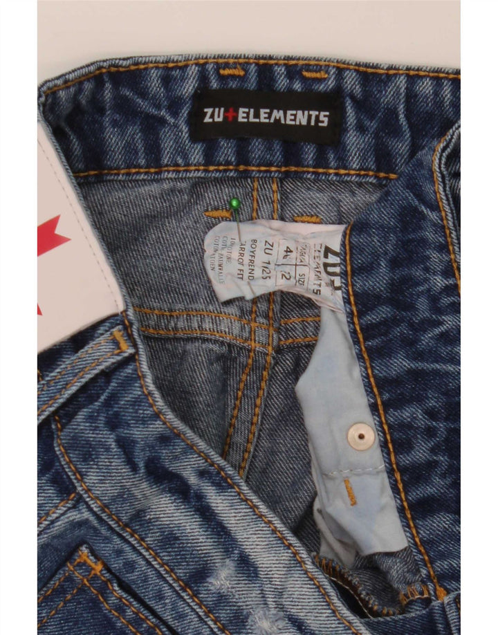 Zu Elements Herren Distressed Carrot Slim Jeans W32 L28 Blaue Baumwolle
