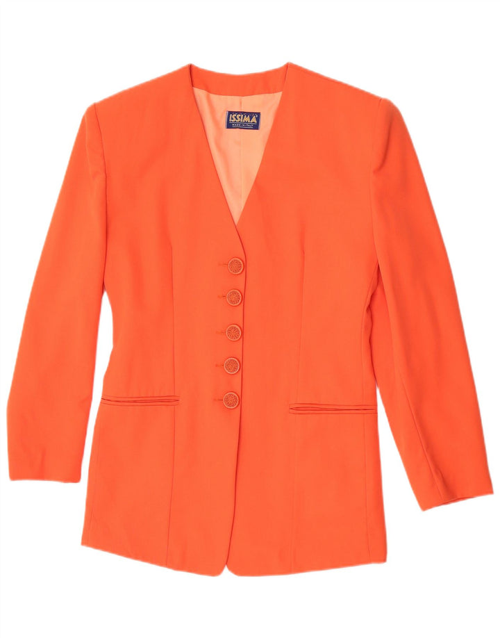 Issima Damen 5-Knopf-Blazerjacke UK 12 Mittelorange