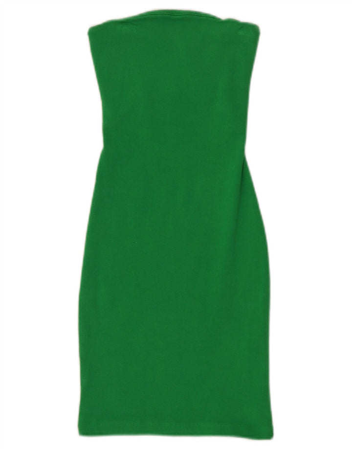 Trägerloses Damenkleid von Zara, Größe S, Größe S, Grün, Baumwolle