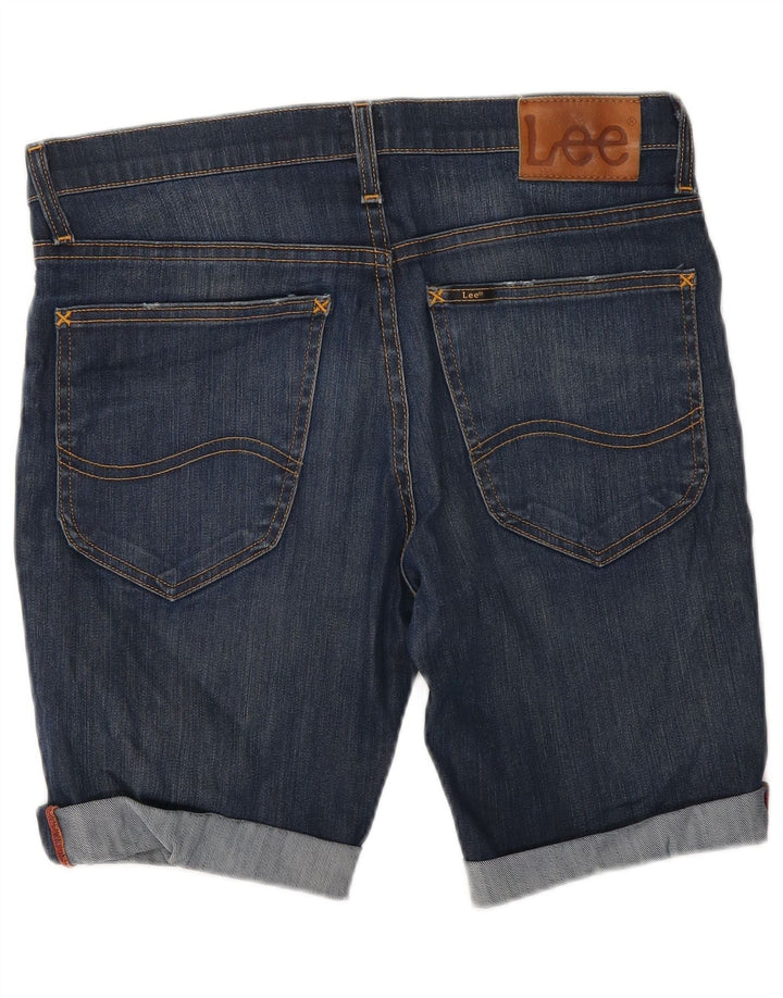 Lee Damen Jegger Denim Shorts W31 Mittelblaue Baumwolle