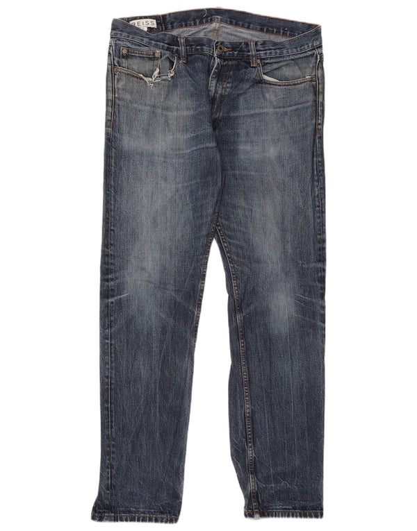 Reiss Herren Straight Jeans W36 L31 Blaue Baumwolle