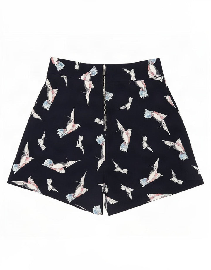 Zara Damen Graphic Pegged Casual Shorts Medium W28 Marineblau
