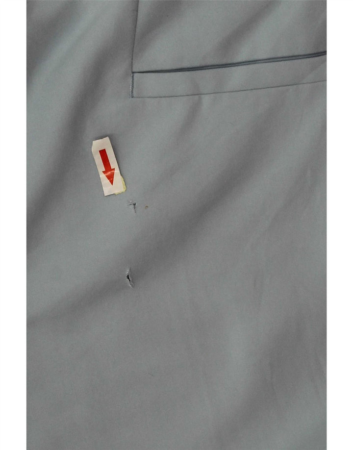 Zara Damen Crop Chino Hose Medium W30 L26 Blau