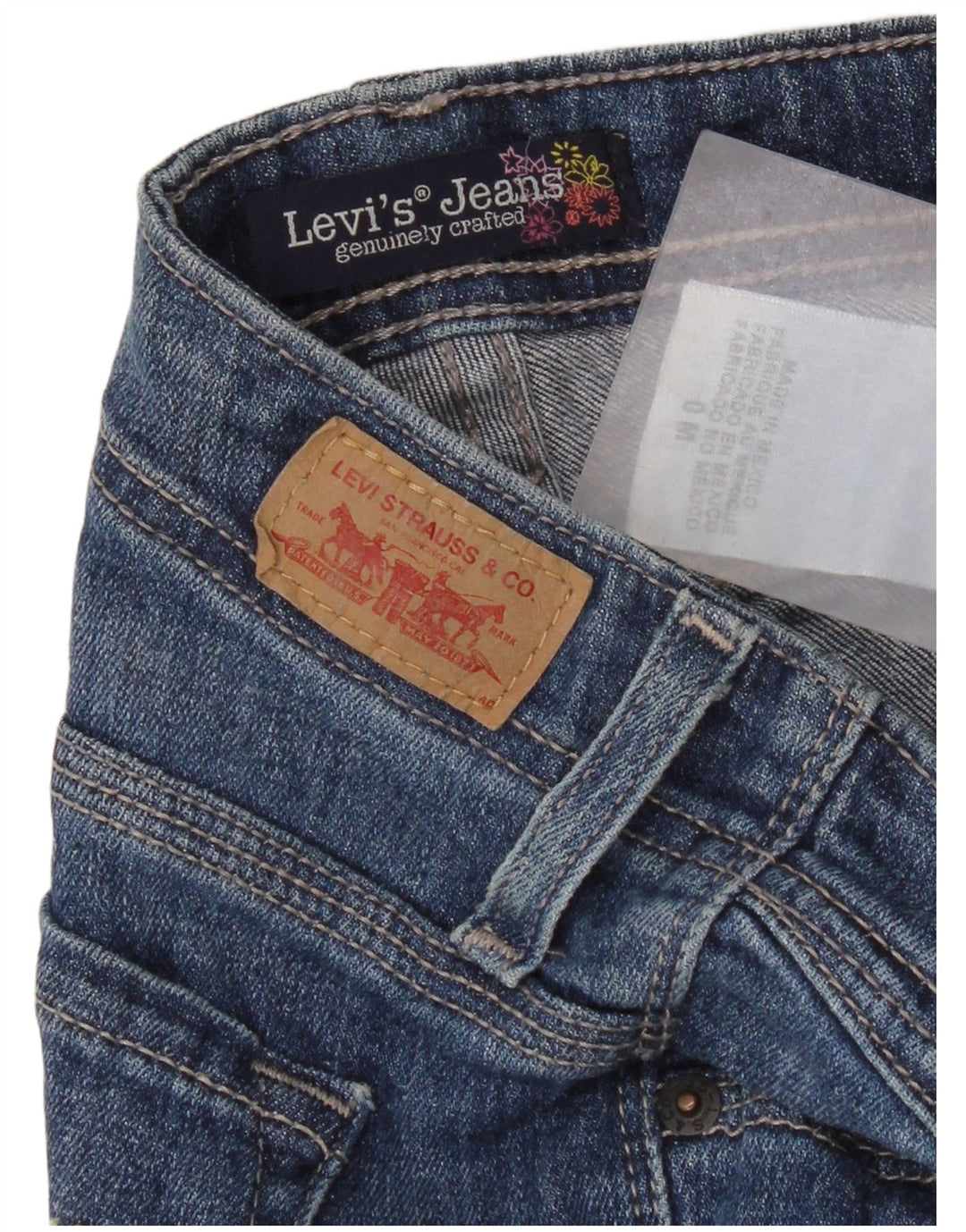 Levi's Damen Flared Jeans US 0 XS W26 L32 Blaue Baumwolle