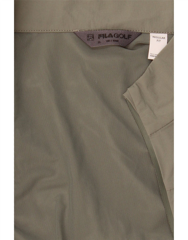 Fila Damen-Trainingsanzugoberteil mit normaler Passform, UK 18, XL, Khaki