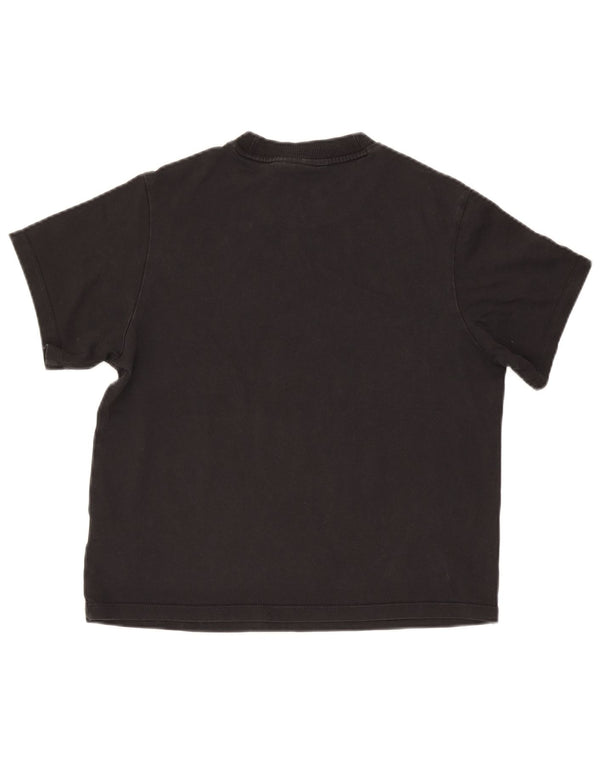 Adidas Damen Übergroßes T-Shirt Top UK 10 Small Schwarz Baumwolle