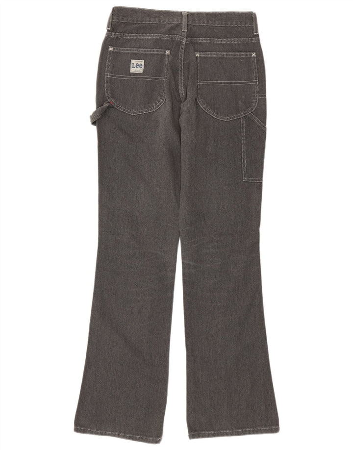 LEE Damen Carpenter Flared Jeans W30 L33 Graue Baumwolle