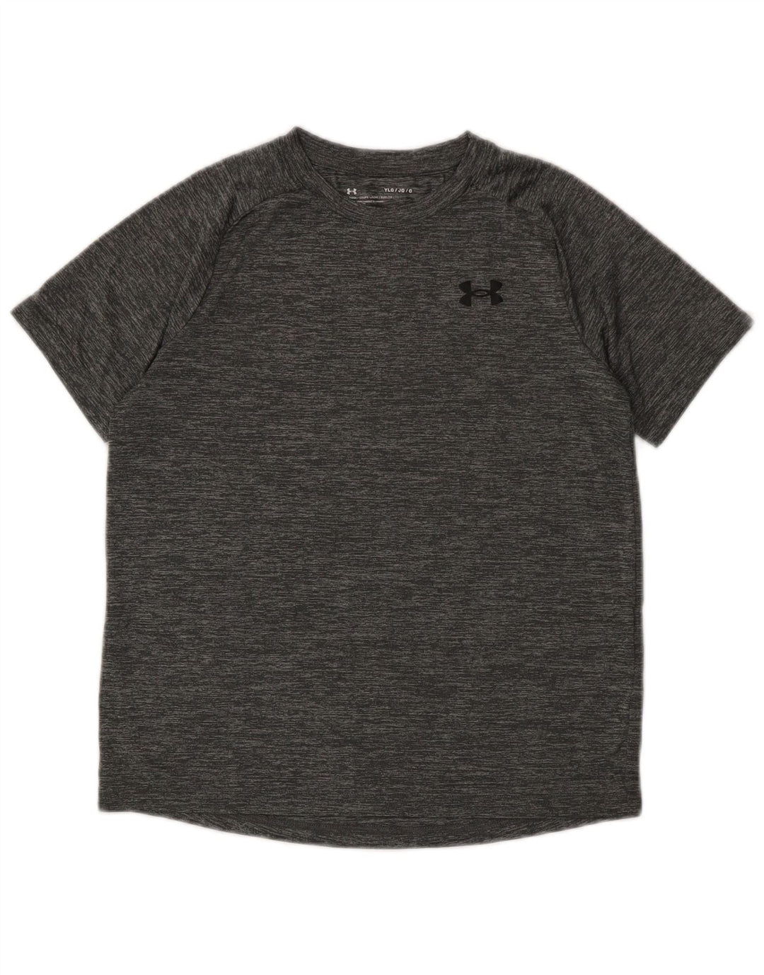 Under Armour T-Shirt-Oberteil für Jungen, 11–12 Jahre, groß, grau geflecktes Polyester