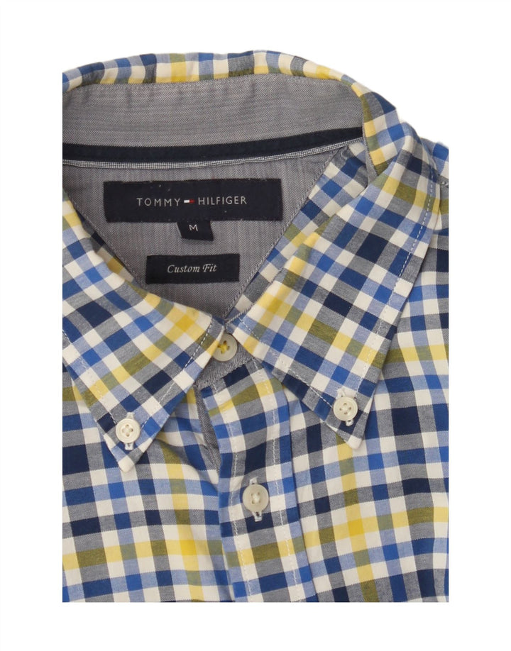 TOMMY HILFIGER Mens Custom Fit Shirt Medium Blue Check Vintage Tommy Hilfiger and Second-Hand Tommy Hilfiger from Messina Hembry 