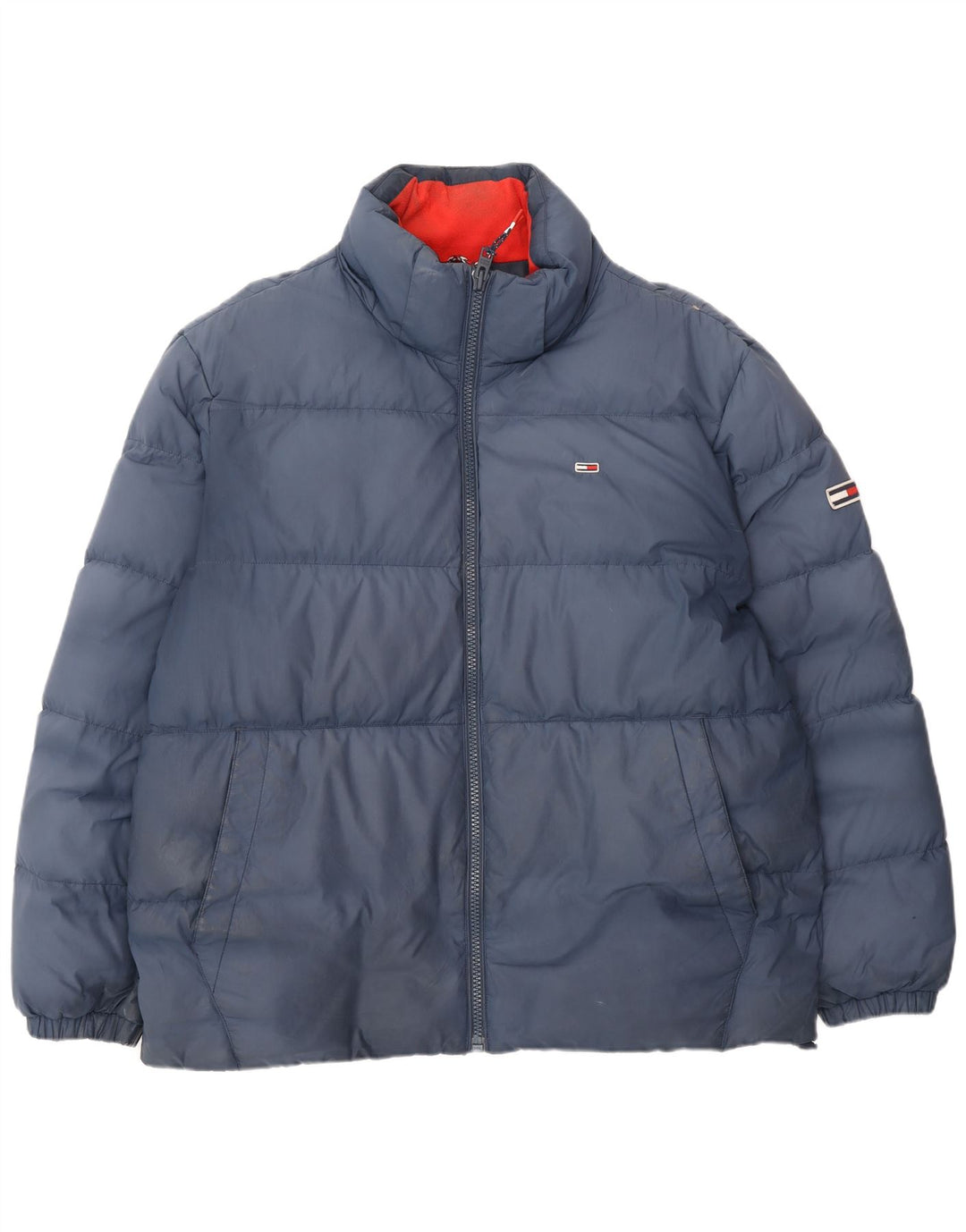 Tommy Hilfiger Herren Wattierte Jacke UK 42 XL Marineblau Polyester