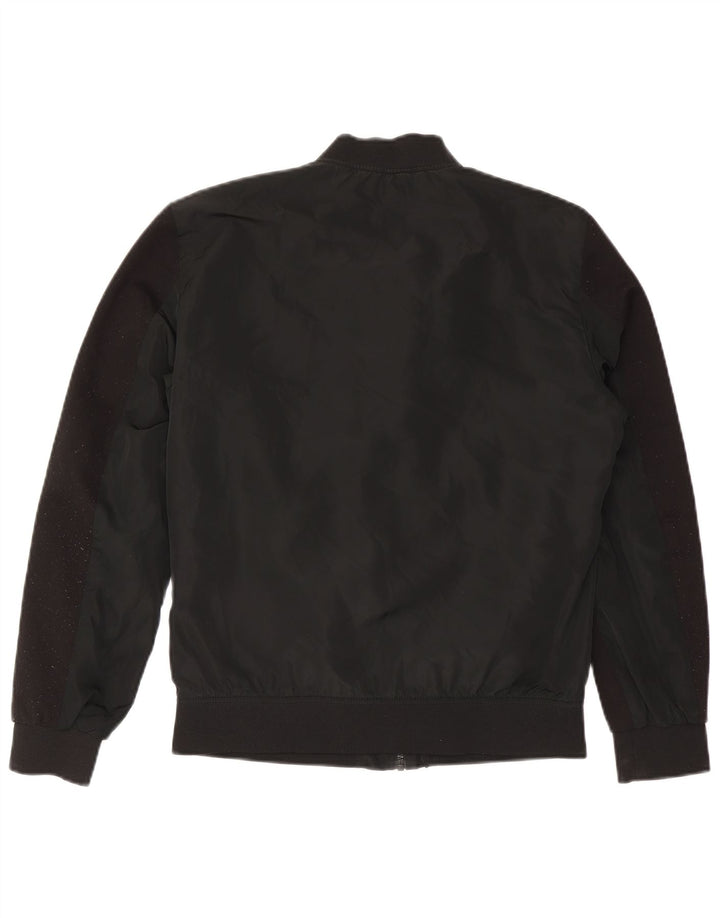 Zara Herren Bomberjacke UK 40 Large Schwarz Polyester