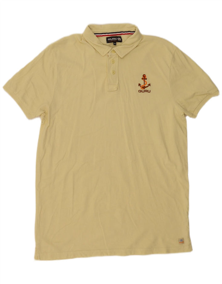 Guru Herren Poloshirt 2XL Gelb Baumwolle