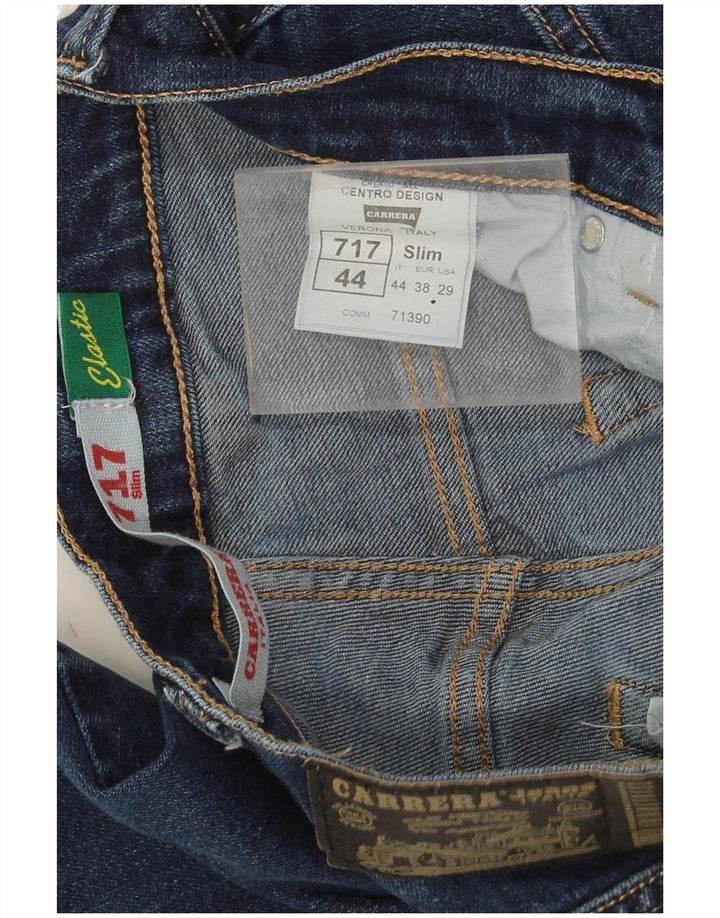 Carrera Damen 717 Slim Jeans W29 L33 Marineblau Baumwolle