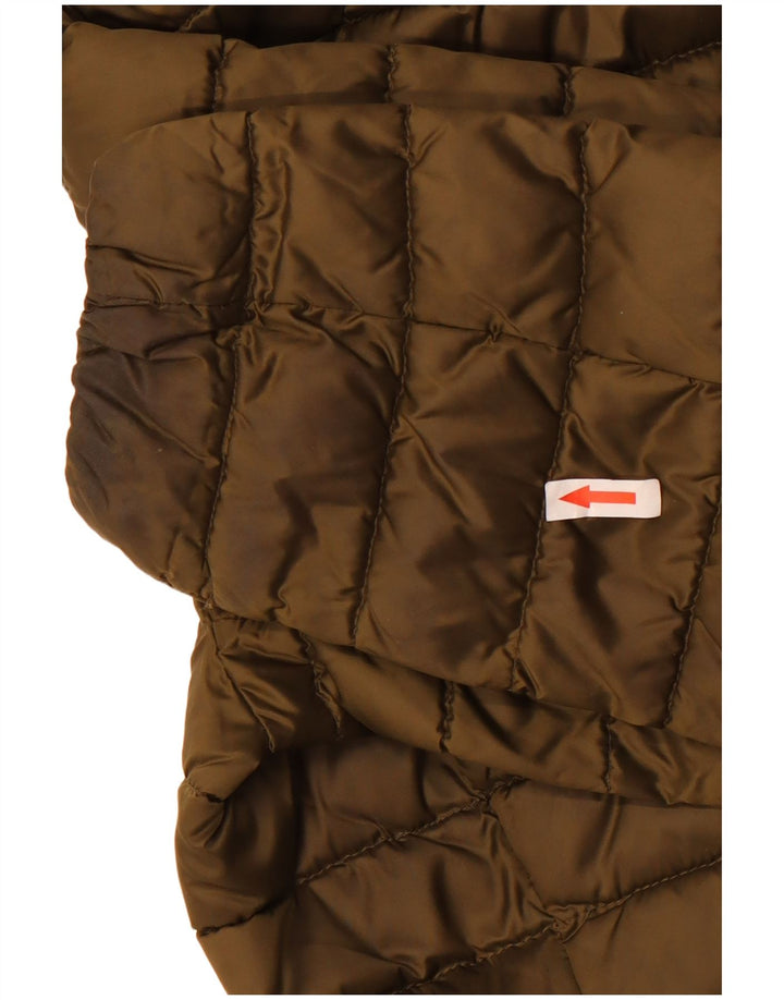 Tommy Hilfiger Wattierter Damenmantel mit Kapuze, UK 14, Medium Khaki, Polyamid