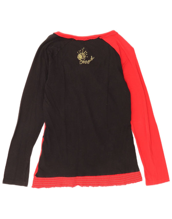 Desigual Womens Graphic Top Langarm UK 12 Medium Red Floral