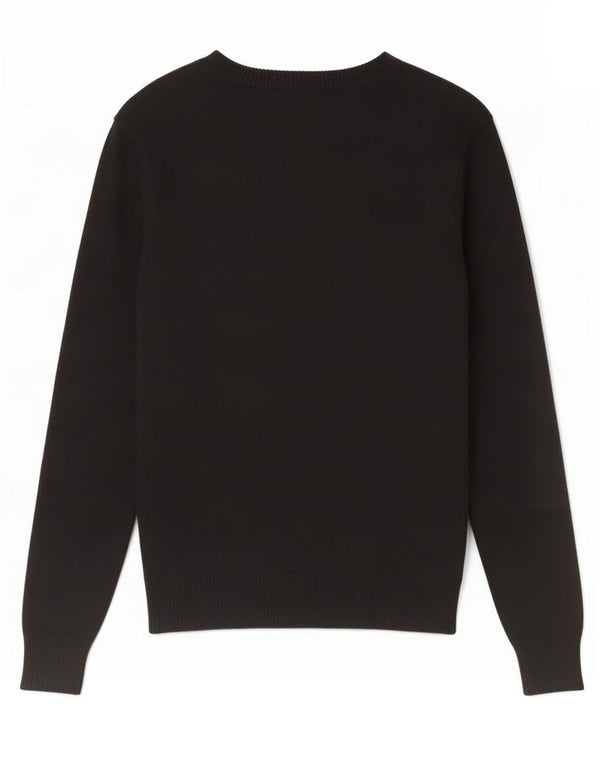 Guess Damen-Pullover mit grafischem U-Boot-Ausschnitt, UK 4 XS, schwarze Viskose