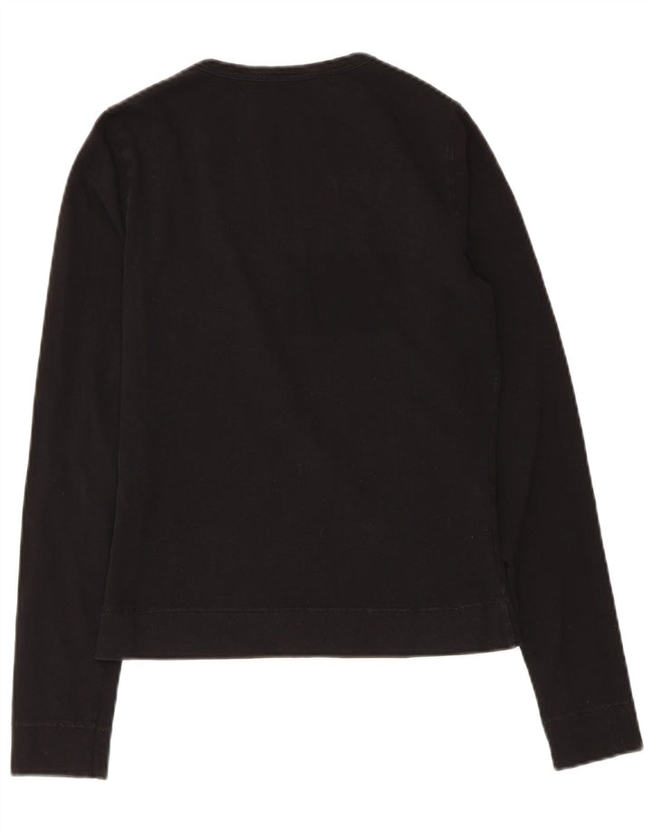 Liu Jo Damen Graphic Top Langarm IT 42 Mittelschwarze Baumwolle