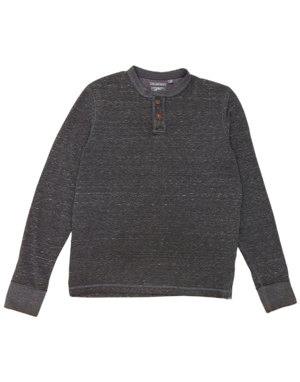 Superdry Herren-Oberteil, langärmelig, XL, marineblau geflecktes Polyester