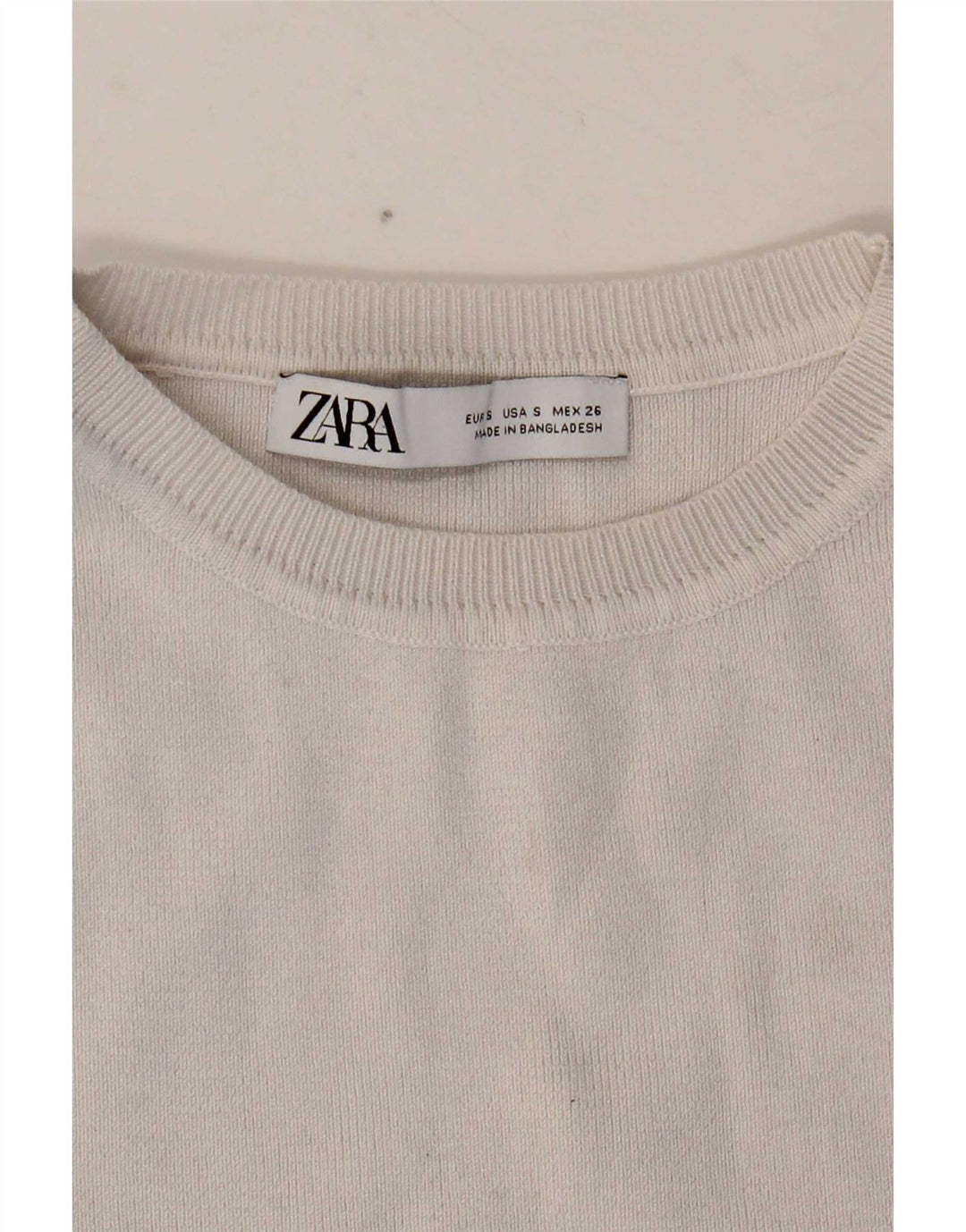 Zara Damen Crop Vest Top UK 8 Small Weiß