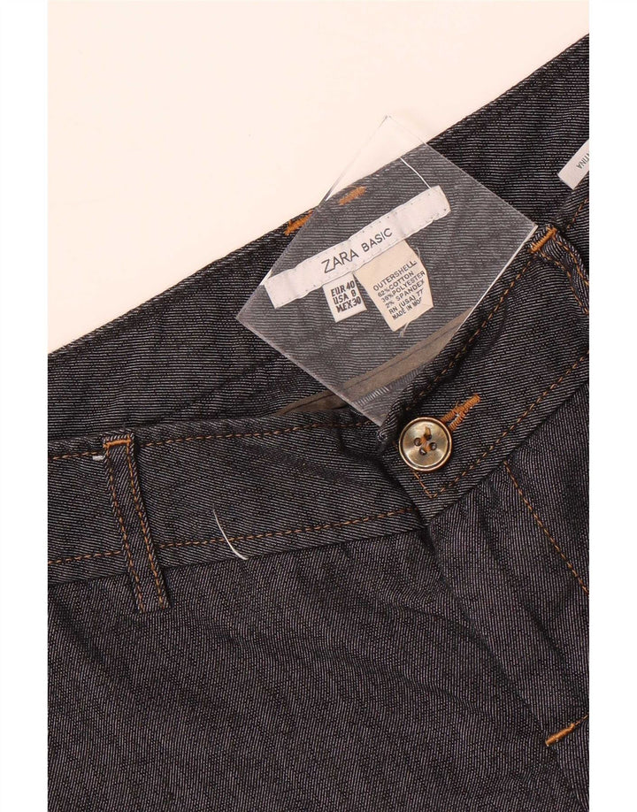 Zara Damen Bermuda Chino Shorts EU 40 Medium W30 Schwarze Baumwolle