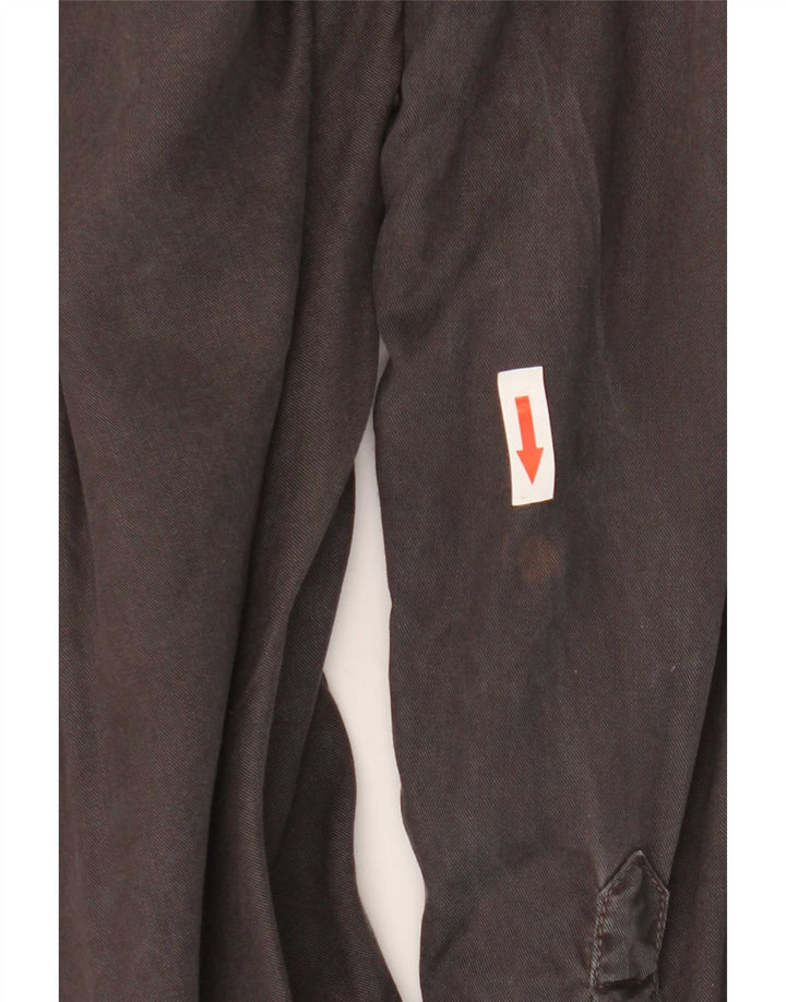 Superdry Damen-Militärhemd UK 10 Small Graue Viskose