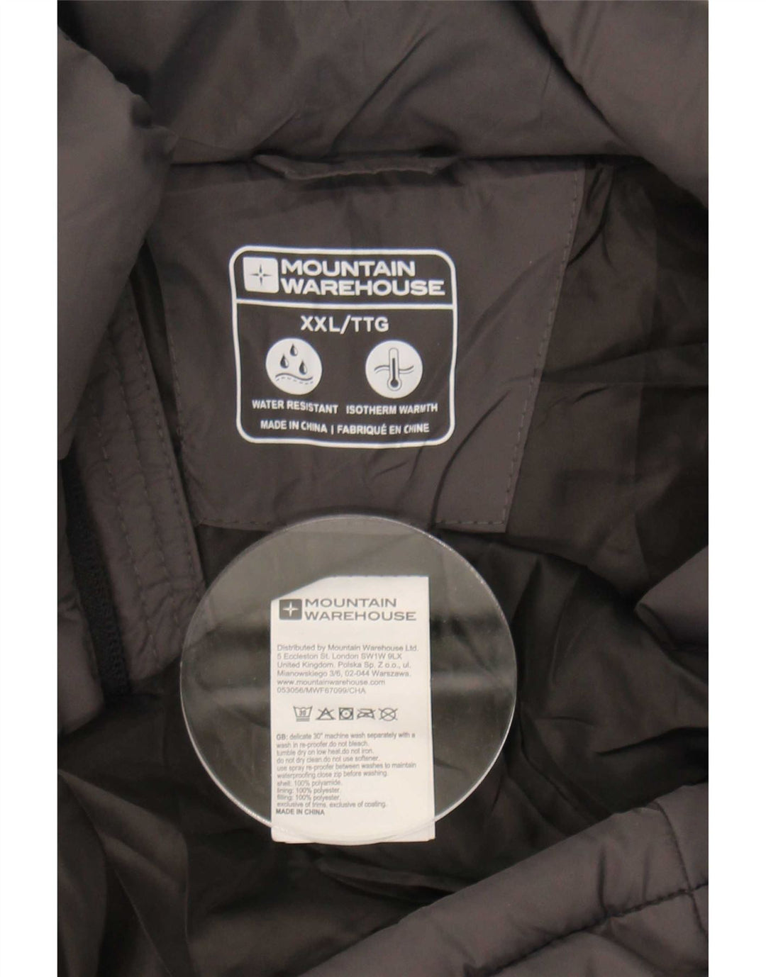 Mountain Warehouse Wattierte Herrenweste, UK 44 2XL, Grau, Polyamid