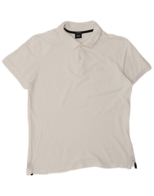 HUGO BOSS Mens Regular Fit Polo Shirt Small White