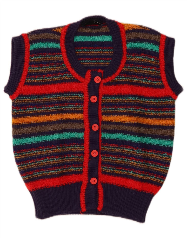 Brian Scott Damen Crop Cardigan Pullover EU 38 Mittel Mehrfarbig gestreift